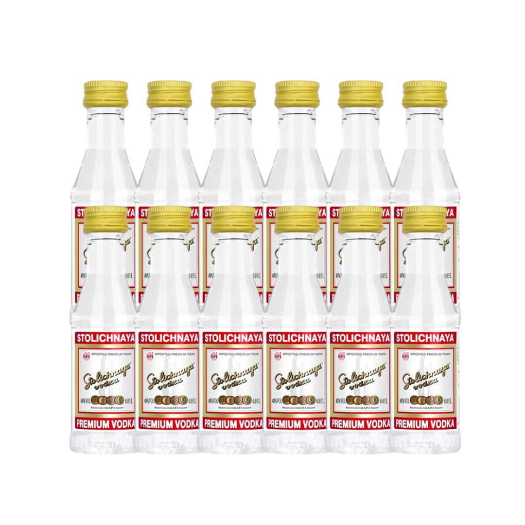12 unidades Vodka Stolichnaya 50ml