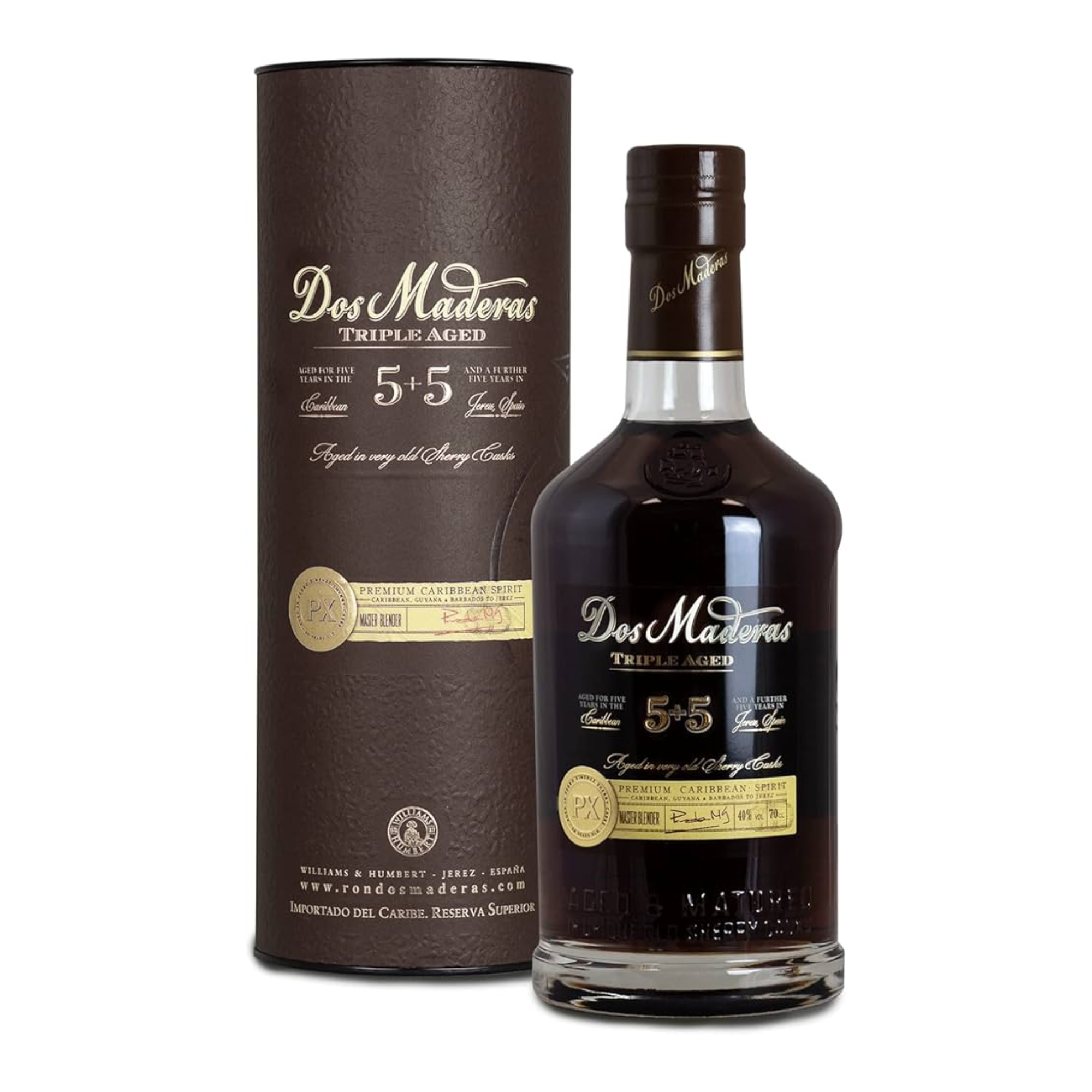 Ron DOS MADERAS 5+5 Triple Aged Botella 700ml