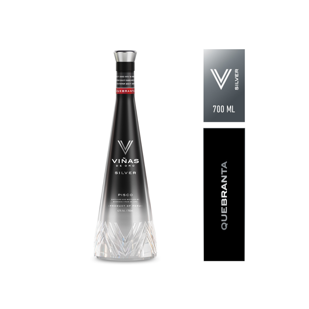 Pisco Viñas de Oro Silver Quebranta Botella 700ml