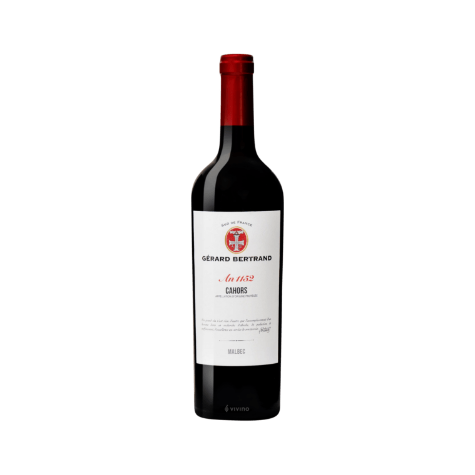 Vino GÉRARD BERTRAND An 1152 Cahors x 750ml