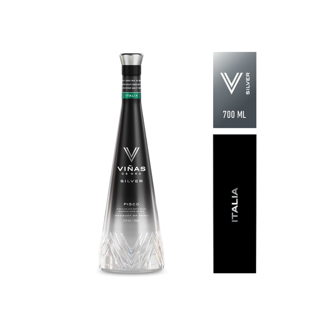 Pisco Viñas de Oro Silver Italia Botella 700ml