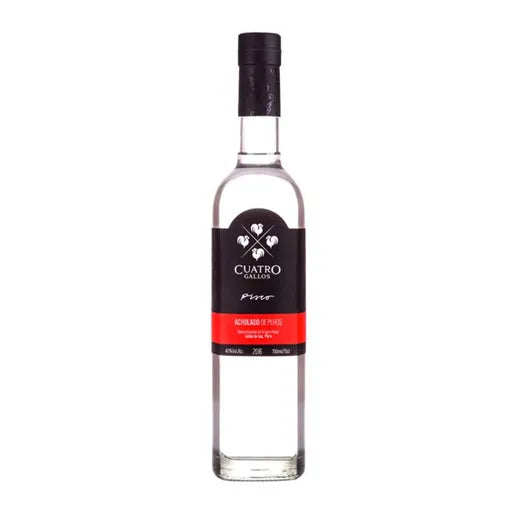 Pisco CUATRO GALLOS Puro Acholado Botella 700ml